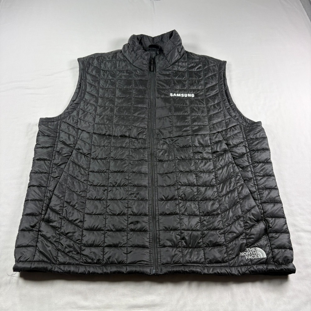 The North Face Vest Mens XL Black Thermoball Trekker Puffer Full Zip Outdoor